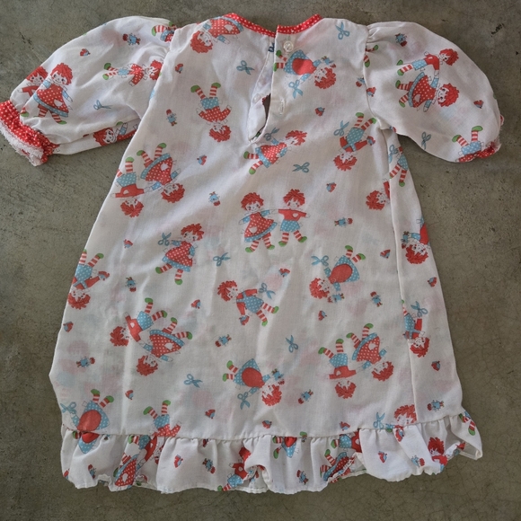 🎈Sale! Vintage Raggedy Ann Nightgown Toddler Girl 2T - Picture 6 of 8